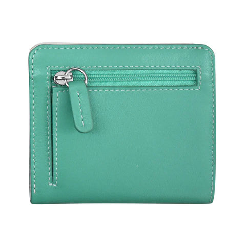 7831 Bi-Fold Mini Wallet Turquoise/Bone