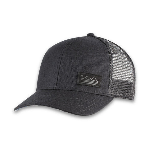 Men's Pistil Hats style name Dean Trucker Hat in color Black. Sku: 0037-BLK