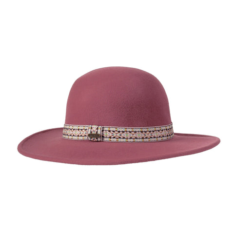 Women's Pistil Hats style name Marlowe Wide Brim in color Rosewood. Sku: 0204-RSWD