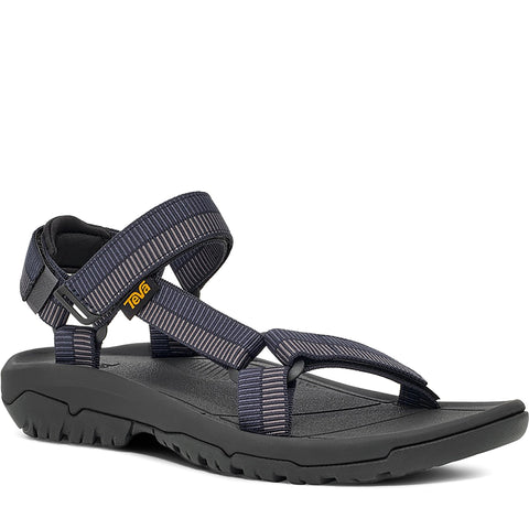 Quarter turn Men's TEVA Footwear style name Hurricane Xlt2 in color Archive Ladder Navy. Sku: 1019234-AVL