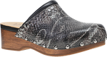 Quarter turn view Women's Dansko Footwear style name Andie in color GREY SNAKE. Sku: 10205941502