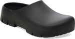 Quarter turn view Unisex Birkenstock Footwear style name Super Birki 2.0 Regular in color BLACK. Sku: 1025969