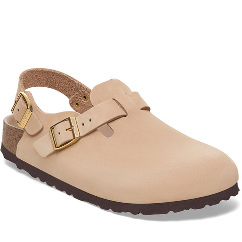 Quarter turn Women's Birkenstock Footwear style name Tokio Hex Narrow in color Oswego Canvas. Sku: 1029496