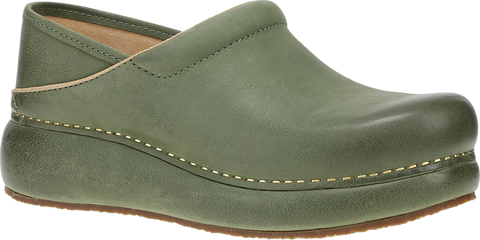 Quarter turn view Women's Dansko Footwear style name Platform Pro in color GRN BRN NU. Sku: 10301770600