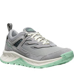 Quarter turn Women's Keen Footwear style name Hightrail Waterproof in color Alloy/ Lichen. Sku: 1030350