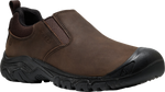 Quarter turn view Men's KEEN Footwear style name Targhee IV Slip-On in color JAVA/BLK. Sku: 1031163
