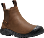Quarter turn view Men's KEEN Footwear style name Anchorage Boot IV Waterproof in color DKERTH/BLK. Sku: 1031166