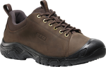 Quarter turn view Men's KEEN Footwear style name Targhee IV Oxford Wide in color JAVA/BLK. Sku: 1031173