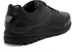 Back view Men's Brooks Footwear style name Addiction Walker 2 Medium in color Black. Sku: 110318-1D072