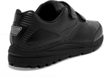 Back view Women's Brooks Footwear style name Addiction Walker V-Strap 2 Medium in color Black. Sku: 1120309-1B072