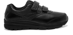 Side view Women's Brooks Footwear style name Addiction Walker V-Strap 2 Medium in color Black. Sku: 1120309-1B072