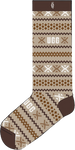 Quarter turn view Women's UGG Sock style name Leslie Graphic Crew Sock in color CMLTG. Sku: 1105868-CMLTG