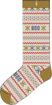 Quarter turn view Women's UGG Sock style name Leslie Graphic Crew Sock in color OTG. Sku: 1105868-OTG