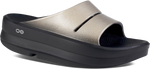 Quarter turn view Women's Oofos Footwear style name Oomega Ooahh Luxe in color LATTE. Sku: 1111BLKLATTE
