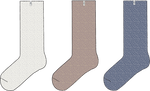 Quarter turn view Women's UGG Sock style name Leda Sparkle 3 Pack in color CMD. Sku: 1123776-CMD