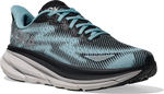 Quarter turn view Women's HOKA Footwear style name Clifton 9 GTX in color BNDR. Sku: 1141490F-BNDR