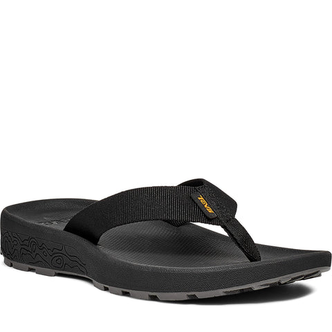 Quarter turn Women's TEVA Footwear style name Hydratrek Flip in color Black. Sku: 1150916-BLK