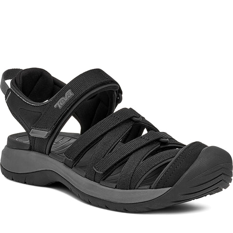 Quarter turn Women's TEVA Footwear style name Tirra Sport Ct in color Black. Sku: 1166310-BLK