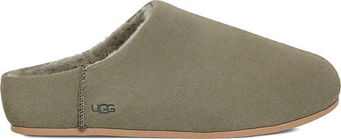 Quarter turn view Women's UGG Footwear style name Elea Slip-On in color MOSS GREEN. Sku: 1171390-MSG