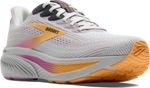 Quarter turn view Women's Brooks Footwear style name Ghost 17 Medium in color OYS/APR/PK. Sku: 120431-1B070