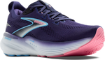 Quarter turn view Women's Brooks Footwear style name Glycerin GTS 22 Medium in color BLU/PEA/DI. Sku: 120435-1B429