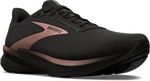Quarter turn view Women's Brooks Footwear style name Revel 8 Medium in color BK/BK/RSGO. Sku: 120456-1B043
