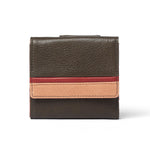 Quarter turn view Women's Osgoode Marley Hand Bag style name Ultra Mini Wallet in color Olive. Sku: 1402-OLI