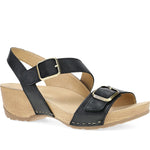 Quarter turn Women's Dansko Footwear style name Trinity in color Black Nubuck. Sku: 1716101600