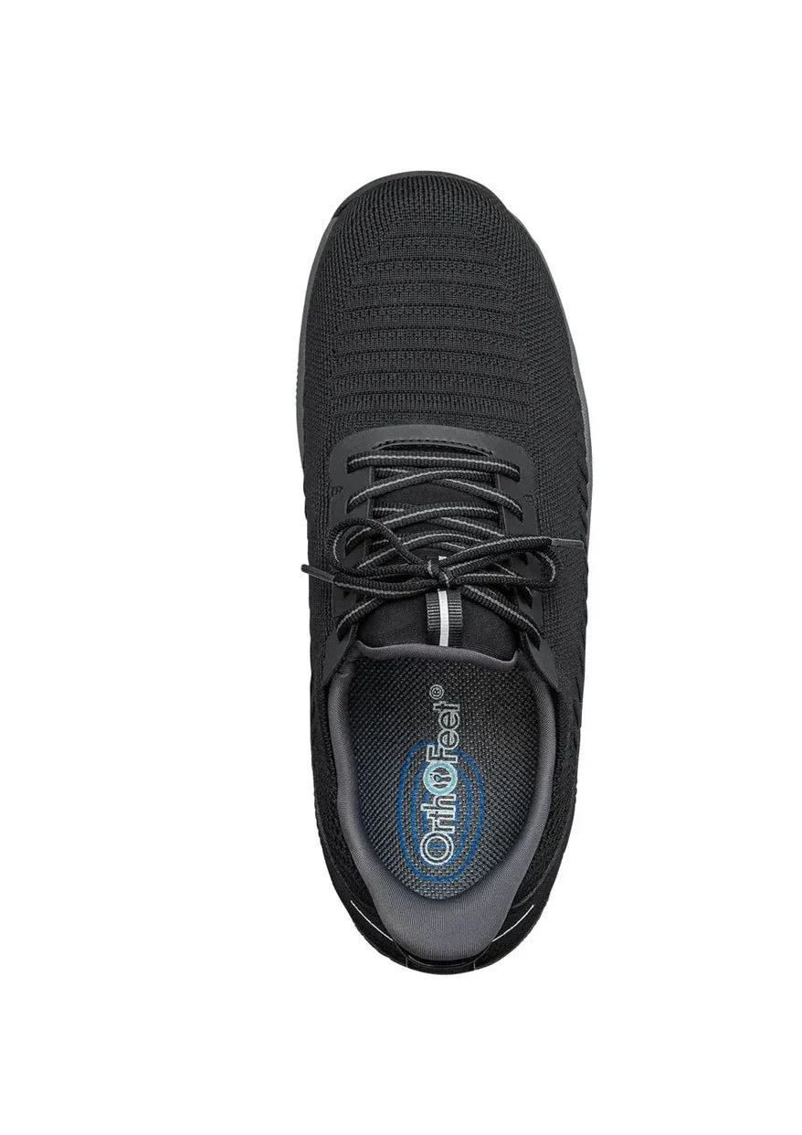 Men's Orthofeet Footwear in Black. Sku: 20011-6E