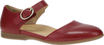 Quarter turn view Women's Dansko Footwear style name Liv in color RED NAPPA. Sku: 2049040600