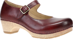 Quarter turn view Women's Dansko Footwear style name Lilah in color RED WAX BR. Sku: 2216041400