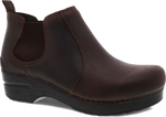 Quarter turn view Women's Dansko Footwear style name Frankie in color ANTIQUE BR. Sku: 232780202