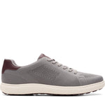 Quarter turn Men's Clarks Footwear style name Mapstone Lace in color Grey Knit. Sku: 26181371