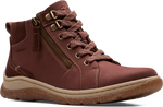 Quarter turn view Women's Clarks Footwear style name Orlene Top Waterproof in color BRT TAN NB. Sku: 26182992
