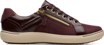 Quarter turn view Women's Clarks Footwear style name Nalle Zen in color MERLOT COM. Sku: 26184396