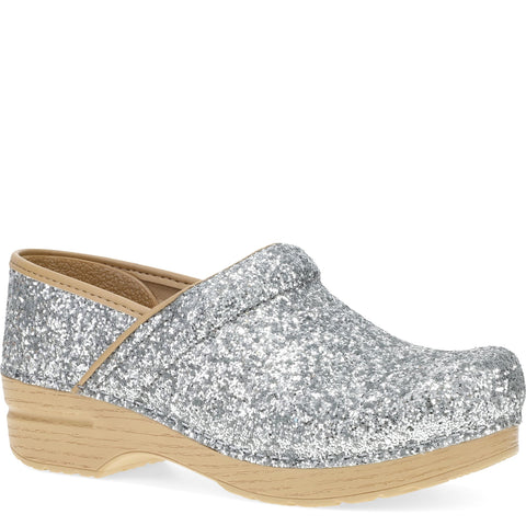 Women's Dansko Footwear style name Professional in color Silver Glitter. Sku: 306911412