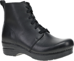 Quarter turn view Women's Dansko Footwear style name Sigourney in color BLACK TUMB. Sku: 336870202