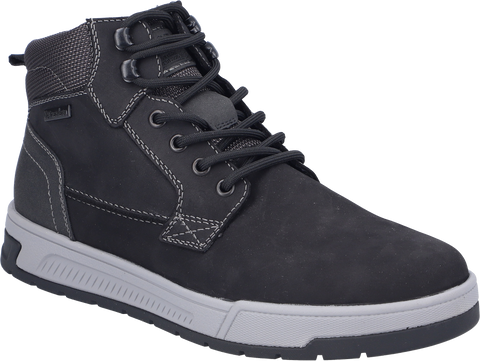 Quarter turn view Men's Rieker Footwear style name Ralf 40 Waterproof in color SCHW/SCHW. Sku: 36040-00
