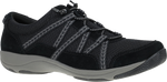Quarter turn view Women's Dansko Footwear style name Harlyn Wide in color BLK/BLK SD. Sku: 4856100210