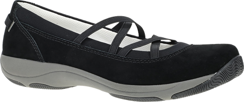 Quarter turn view Women's Dansko Footwear style name Harper in color BLACK SD. Sku: 4857020202