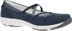 Quarter turn view Women's Dansko Footwear style name Harper in color NAVY SD. Sku: 4857759475
