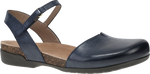 Quarter turn view Women's Dansko Footwear style name Rowan in color NVY WAX BR. Sku: 6025545300