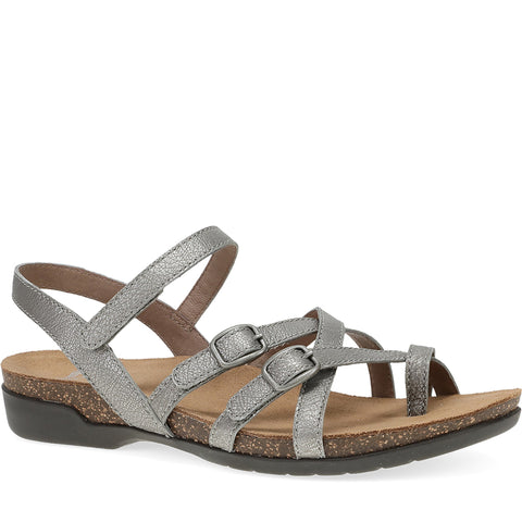 Quarter Turn Women's Roslyn Footwear in Antique Silver Metallic. Sku: 6029825300