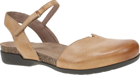 Quarter turn view Women's Dansko Footwear style name Rowan Wide in color HONEY DIST. Sku: 6032585300