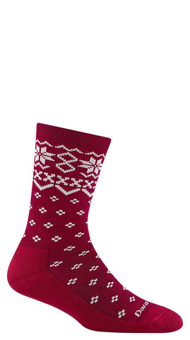 Women's Darn Tough Socks style name Shetland in color Burgundy. Sku: 6088-BURGUNDY