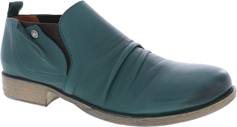 Quarter turn view Women's Biza Footwear style name Ellis in color DARK GREEN. Sku: 7026301