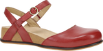Quarter turn view Women's Dansko Footwear style name Christine in color RED BRN NP. Sku: 7804040300