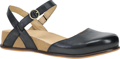 Quarter turn view Women's Dansko Footwear style name Christine in color BLK BRN NP. Sku: 7804100300