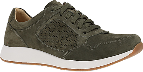 Quarter turn view Women's Dansko Footwear style name Catie in color OLIVE SD. Sku: 8601280300
