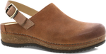 Quarter turn view Women's Dansko Footwear style name Merrin in color TAN BUR SD. Sku: 9605375300